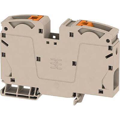 Through terminal block, push-in connection, 35 mm², 1 pole, 125 A, 8 kV, dark beige, 2551510000 - 1
