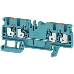 Through terminal block, push-in connection, 0.5-2.5 mm², 4 pole, 24 A, 8 kV, blue, 1521700000