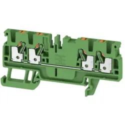 Through terminal block, push-in connection, 0.5-2.5 mm², 4 pole, 24 A, 8 kV, green, 1521770000