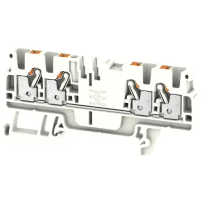 Through terminal block, push-in connection, 0.5-2.5 mm², 4 pole, 24 A, 8 kV, white, 1521790000 - 1