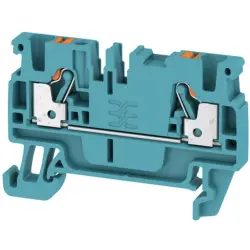 Through terminal block, push-in connection, 0.5-2.5 mm², 2 pole, 24 A, 8 kV, blue, 1521880000