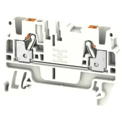 Through terminal block, push-in connection, 0.5-2.5 mm², 2 pole, 24 A, 8 kV, white, 1521970000 - 1