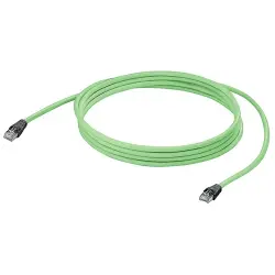 System cable, RJ45 plug, straight to RJ45 plug, straight, Cat 5, SF/UTP, PVC, 3 m, green, 1522100030
