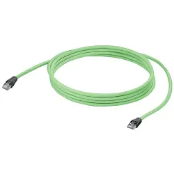 System cable, RJ45 plug, straight to RJ45 plug, straight, Cat 5, SF/UTP, PVC, 100 m, green, 1522101000