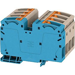 Through terminal block, push-in connection, 35 mm², 4 pole, 125 A, 8 kV, dark beige, 2552130000