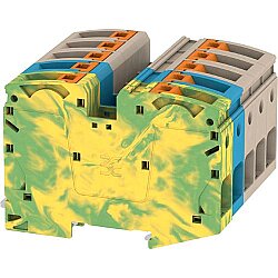 Through terminal block, push-in connection, 35 mm², 5 pole, 125 A, 8 kV, dark beige, 2551540000