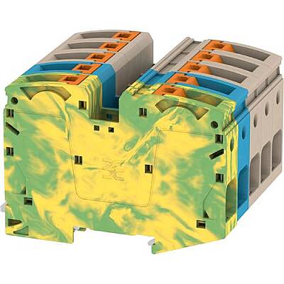 Through terminal block, push-in connection, 35 mm², 5 pole, 125 A, 8 kV, dark beige, 2551540000 - 1