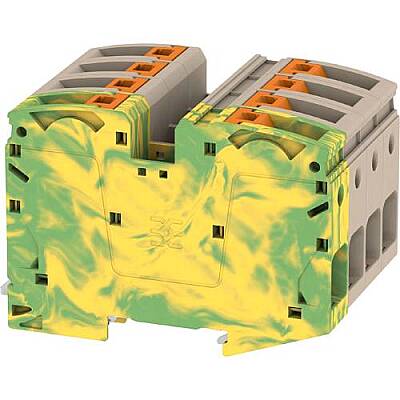 Through terminal block, push-in connection, 35 mm², 4 pole, 125 A, 8 kV, dark beige, 2552120000 - 1