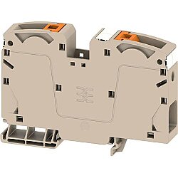 Through terminal block, push-in connection, 35 mm², 125 A, 8 kV, dark beige, 2742060000