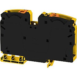 Through terminal block, push-in connection, 35 mm², 125 A, 8 kV, black/yellow, 2551530000