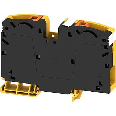 Through terminal block, push-in connection, 35 mm², 125 A, 8 kV, black/yellow, 2742070000 - 1