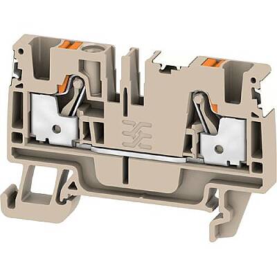 Through terminal block, push-in connection, 4.0 mm², 32 A, 8 kV, dark beige, 2674780000 - 1
