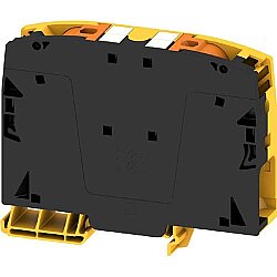 Through terminal block, push-in connection, 50 mm², 150 A, 8 kV, black/yellow, 2742100000