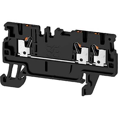 Through terminal block, push-in connection, 1.5 mm², 17.5 A, 6 kV, black, 2534230000 - 1