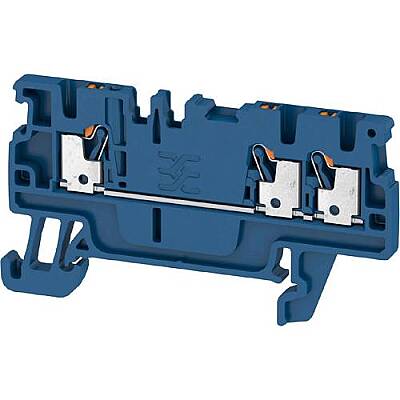 Through terminal block, push-in connection, 1.5 mm², 17.5 A, 6 kV, dark blue, 2534540000 - 1