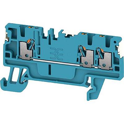 Through terminal block, push-in connection, 1.5 mm², 17.5 A, 6 kV, blue, 2674640000 - 1