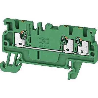 Through terminal block, push-in connection, 1.5 mm², 17.5 A, 6 kV, green, 2534480000 - 1