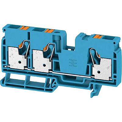 Through terminal block, push-in connection, 10 mm², 57 A, 8 kV, blue, 2490510000 - 1