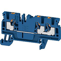 Through terminal block, push-in connection, 2.5 mm², 24 A, 8 kV, dark blue, 2534690000