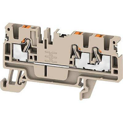 Through terminal block, push-in connection, 2.5 mm², 24 A, 8 kV, dark beige, 2674720000 - 1