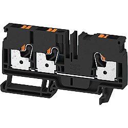 Through terminal block, push-in connection, 6.0 mm², 41 A, 8 kV, black, 2876650000