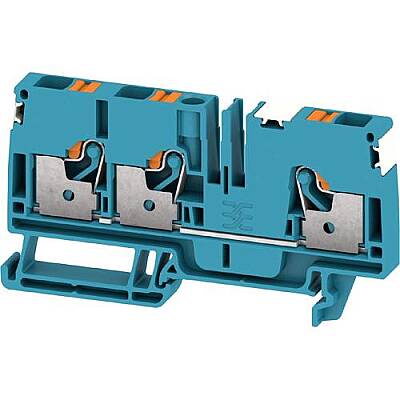 Through terminal block, push-in connection, 6.0 mm², 41 A, 8 kV, blue, 2674920000 - 1