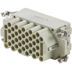Socket contact insert, 6, 40 pole, unequipped, crimp connection, with PE contact, 1528380000