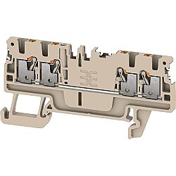Through terminal block, push-in connection, 1.5 mm², 17.5 A, 6 kV, dark beige, 2674660000