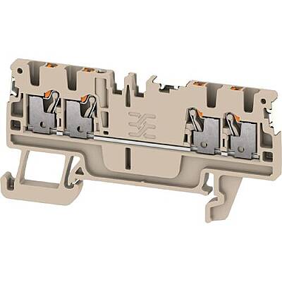 Through terminal block, push-in connection, 1.5 mm², 17.5 A, 6 kV, dark beige, 2674660000 - 1