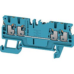 Through terminal block, push-in connection, 1.5 mm², 17.5 A, 6 kV, blue, 2674670000