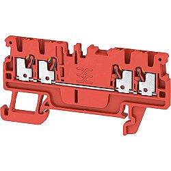 Through terminal block, push-in connection, 1.5 mm², 17.5 A, 6 kV, red, 2534430000