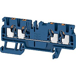 Through terminal block, push-in connection, 2.5 mm², 24 A, 8 kV, dark blue, 2534740000