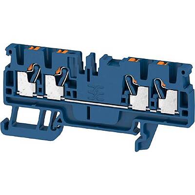 Through terminal block, push-in connection, 2.5 mm², 24 A, 8 kV, dark blue, 2534740000 - 1