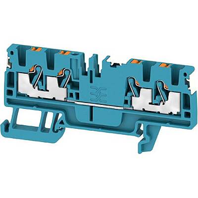 Through terminal block, push-in connection, 2.5 mm², 24 A, 8 kV, blue, 2674760000 - 1