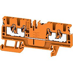 Through terminal block, push-in connection, 2.5 mm², 24 A, 8 kV, orange, 2799160000