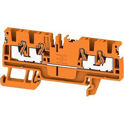 Through terminal block, push-in connection, 2.5 mm², 24 A, 8 kV, orange, 2799160000 - 1