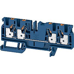Through terminal block, push-in connection, 4.0 mm², 32 A, 8 kV, dark blue, 2534400000