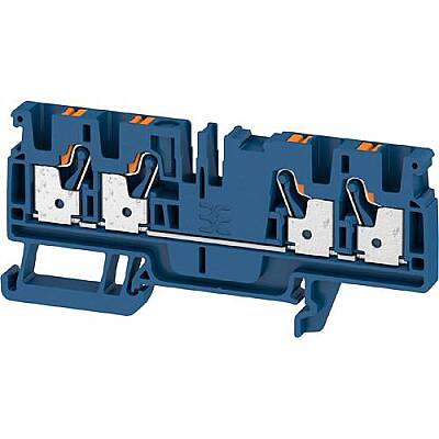 Through terminal block, push-in connection, 4.0 mm², 32 A, 8 kV, dark blue, 2534400000 - 1