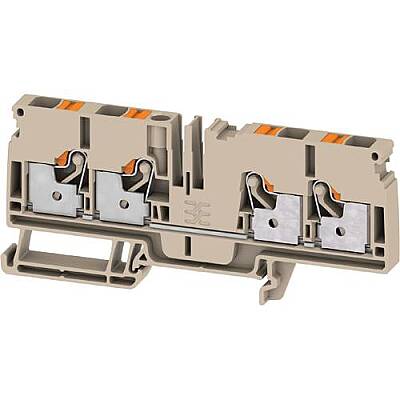 Through terminal block, push-in connection, 6.0 mm², 41 A, 8 kV, dark beige, 2881450000 - 1