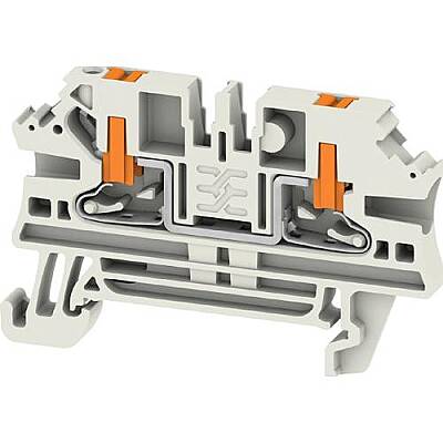 Through terminal block, push-in connection, 2.5 mm², 24 A, 8 kV, light gray, 2847300000 - 1