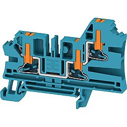 Through terminal block, push-in connection, 4.0 mm², 32 A, 8 kV, blue, 2871990000