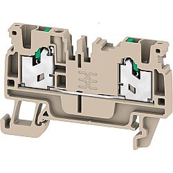 Through terminal block, snap-in, 2.5 mm², 24 A, 8 kV, dark beige, 2674530000
