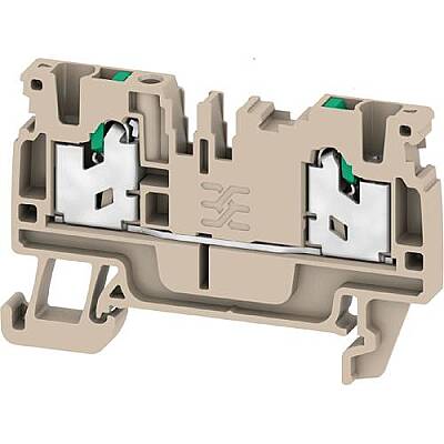 Through terminal block, snap-in, 2.5 mm², 24 A, 8 kV, dark beige, 2674530000 - 1