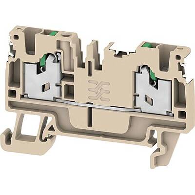 Through terminal block, snap-in, 2.5 mm², 24 A, 8 kV, dark beige, 2862960000 - 1