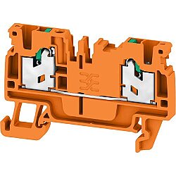 Through terminal block, snap-in, 2.5 mm², 24 A, 8 kV, orange, 2875120000