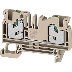 Through terminal block, snap-in, 4.0 mm², 32 A, 8 kV, dark beige, 2874820000