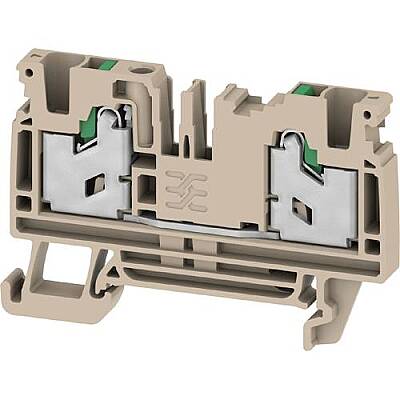 Through terminal block, snap-in, 4.0 mm², 32 A, 8 kV, dark beige, 2874820000 - 1