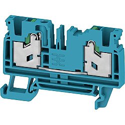 Through terminal block, snap-in, 4.0 mm², 32 A, 8 kV, blue, 2874830000