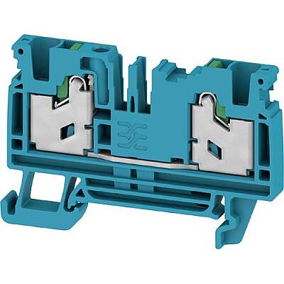 Through terminal block, snap-in, 4.0 mm², 32 A, 8 kV, blue, 2874830000 - 1