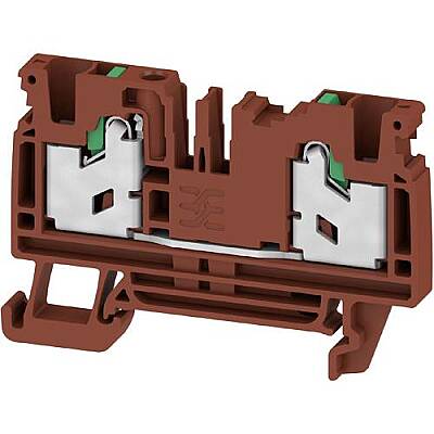 Through terminal block, snap-in, 4.0 mm², 32 A, 8 kV, brown, 3109410000 - 1